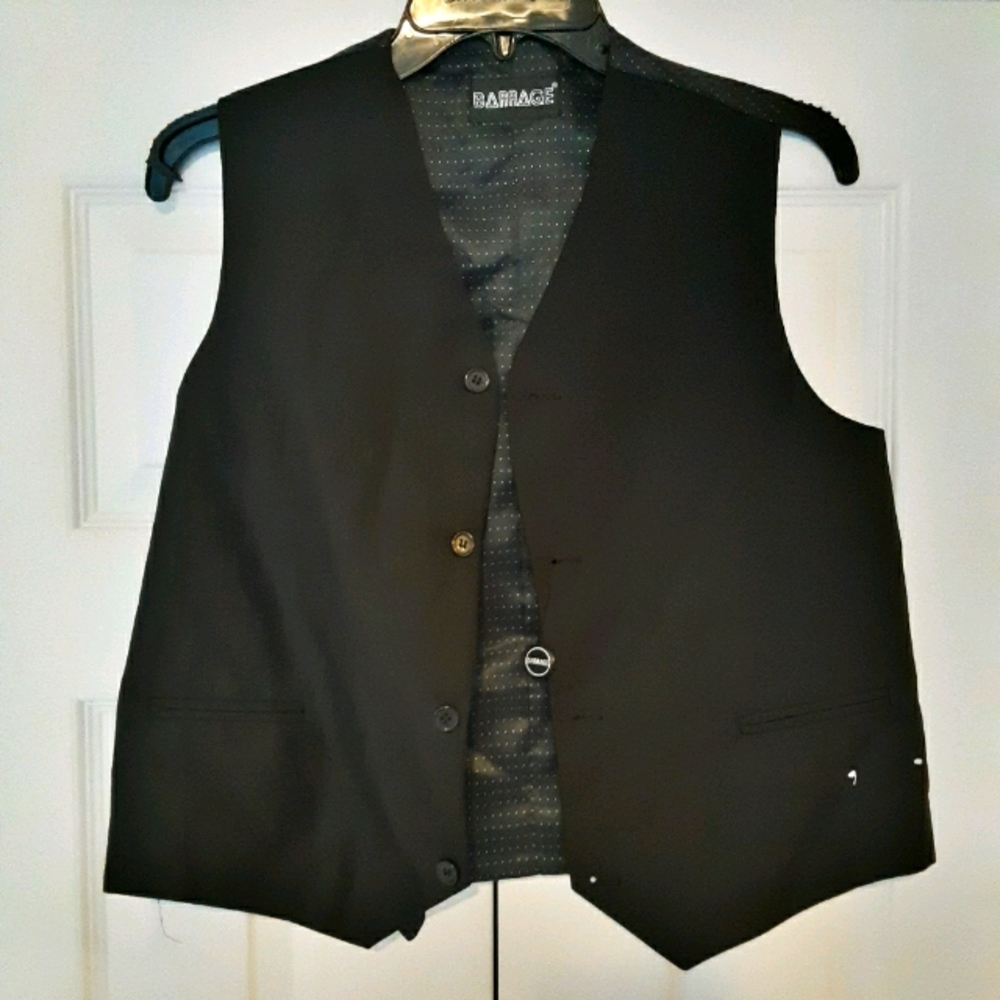Boy's Barrage Black Suit Vest
